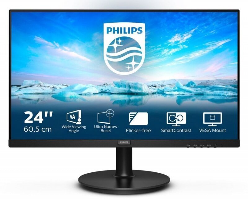 Монитор Philips 241V8LA 23.8", черный 00(01)