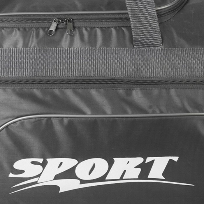 Сумка спортивная, отдел на молнии, 3 наружных кармана, длинный ремень, цвет серый - фотография № 4