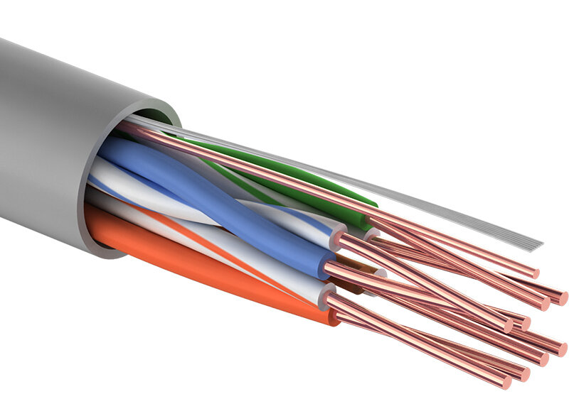 ProConnect Кабель UTP PROconnect 4PR 24AWG, CU (медь), CAT5E, 100 МГц, PVC, серый, бухта 50 м