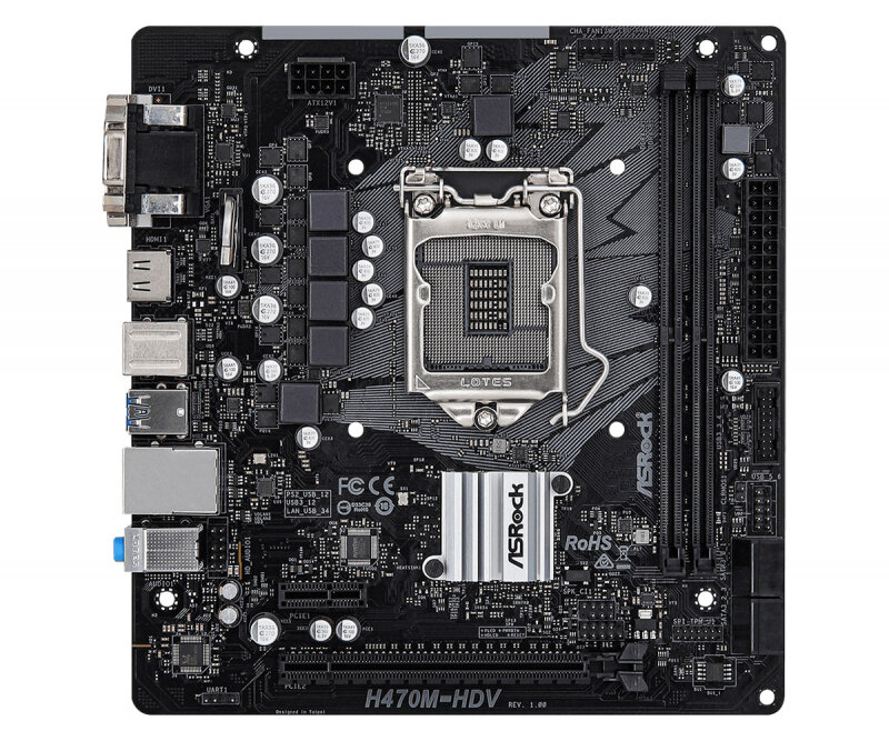 Материнская плата ASRock H470M-HDV (LGA1200)