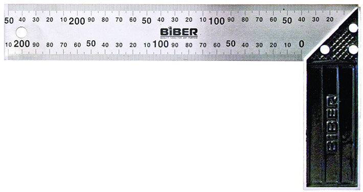 Бибер 40625 Угольник Профи 250мм / BIBER 40625 Угольник нержавеющая сталь 250мм серия профи *****
