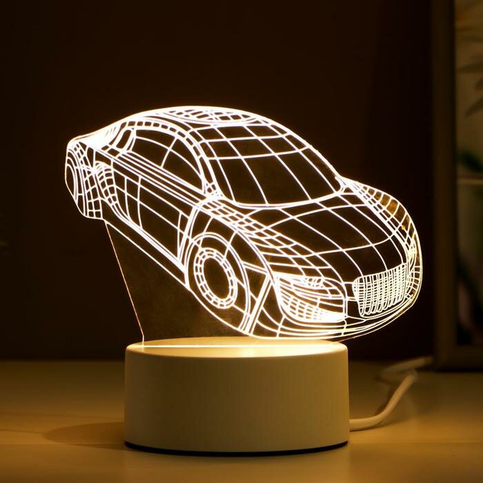 RISALUX Светильник "Авто" LED 3 режима белый от сети 10,5x13x20,5 см - фотография № 1