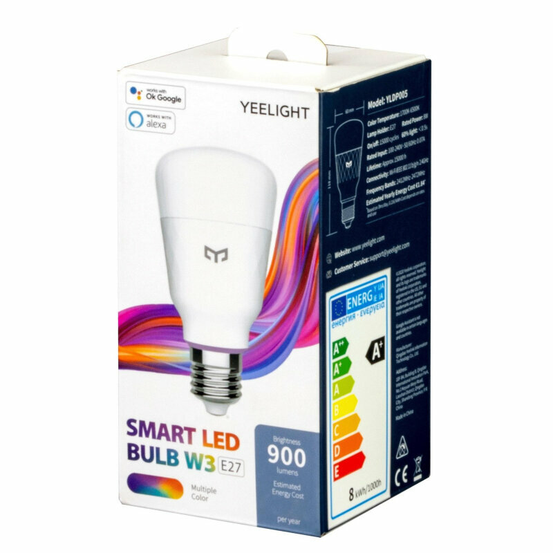 Лампа светодиодная Smart Yeelight 8W HW 8Вт E27 6500К 900Лм 220В YGYC0420001WTEU