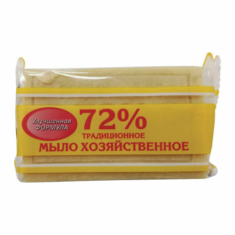 Мыло хозяйственное 72%, комплект 66 шт., 150 г (Меридиан) "Традиционное", в упаковке