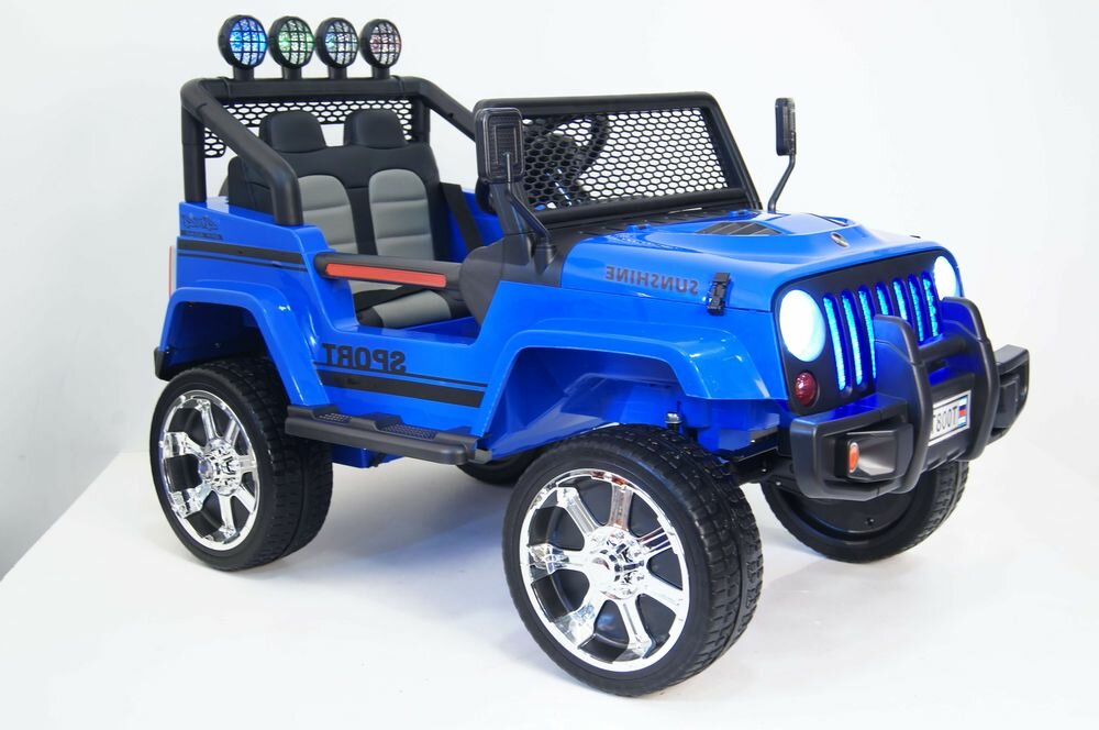 Детский электромобиль Jeep T008TT (4х4) синий (RiverToys)