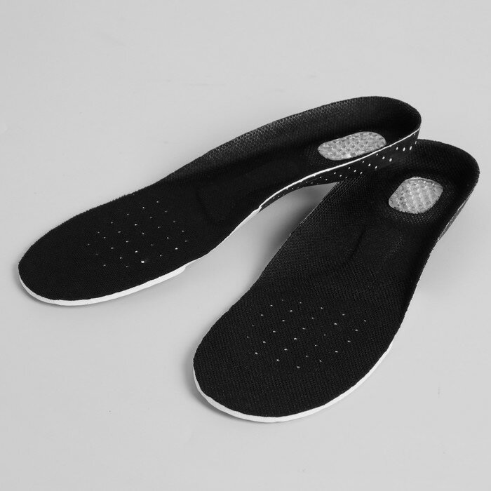Стельки для обуви, спортивные, дышащие, 36-40 р-р, пара, цвет чёрный - фотография № 1