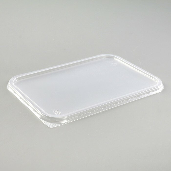 Крышка одноразовая «Юпласт», 18,6×13,2×4,8 см, для плоского контейнера, цвет прозрачный - фотография № 1