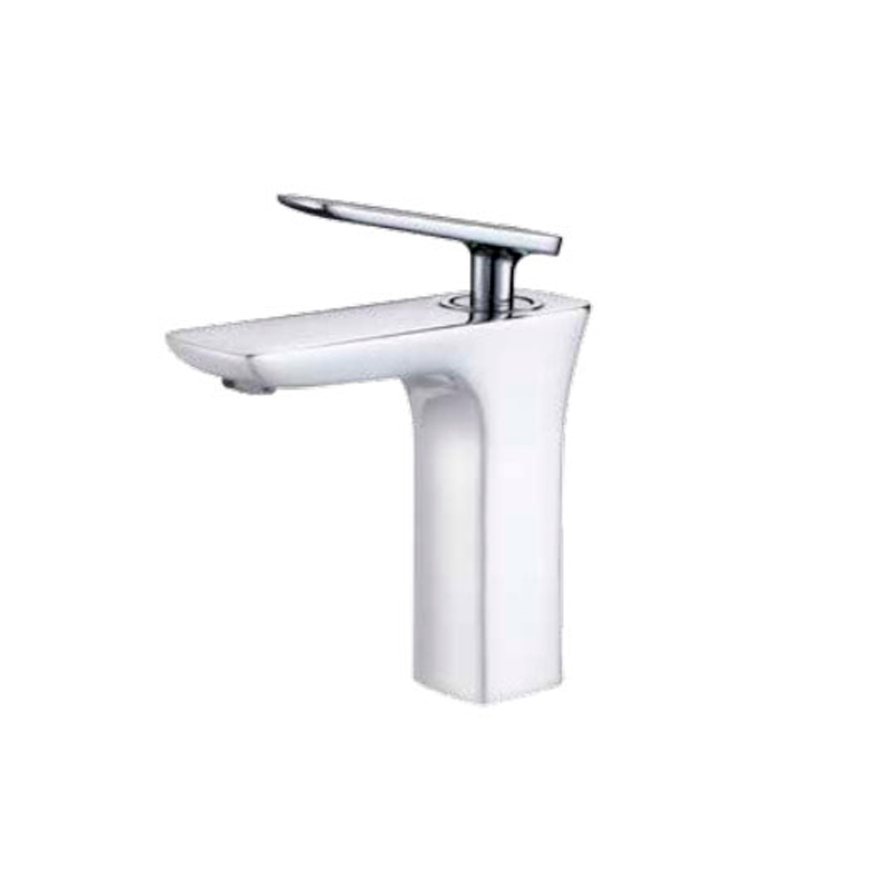 Cмеситель для раковины Grocenberg GB1001N-WC White/Chrome