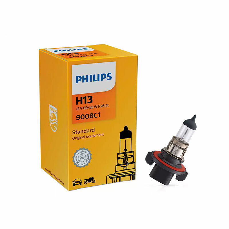 Лампа галогенная Philips Standard H13 12V 60/55W P26,4t, 1 шт.