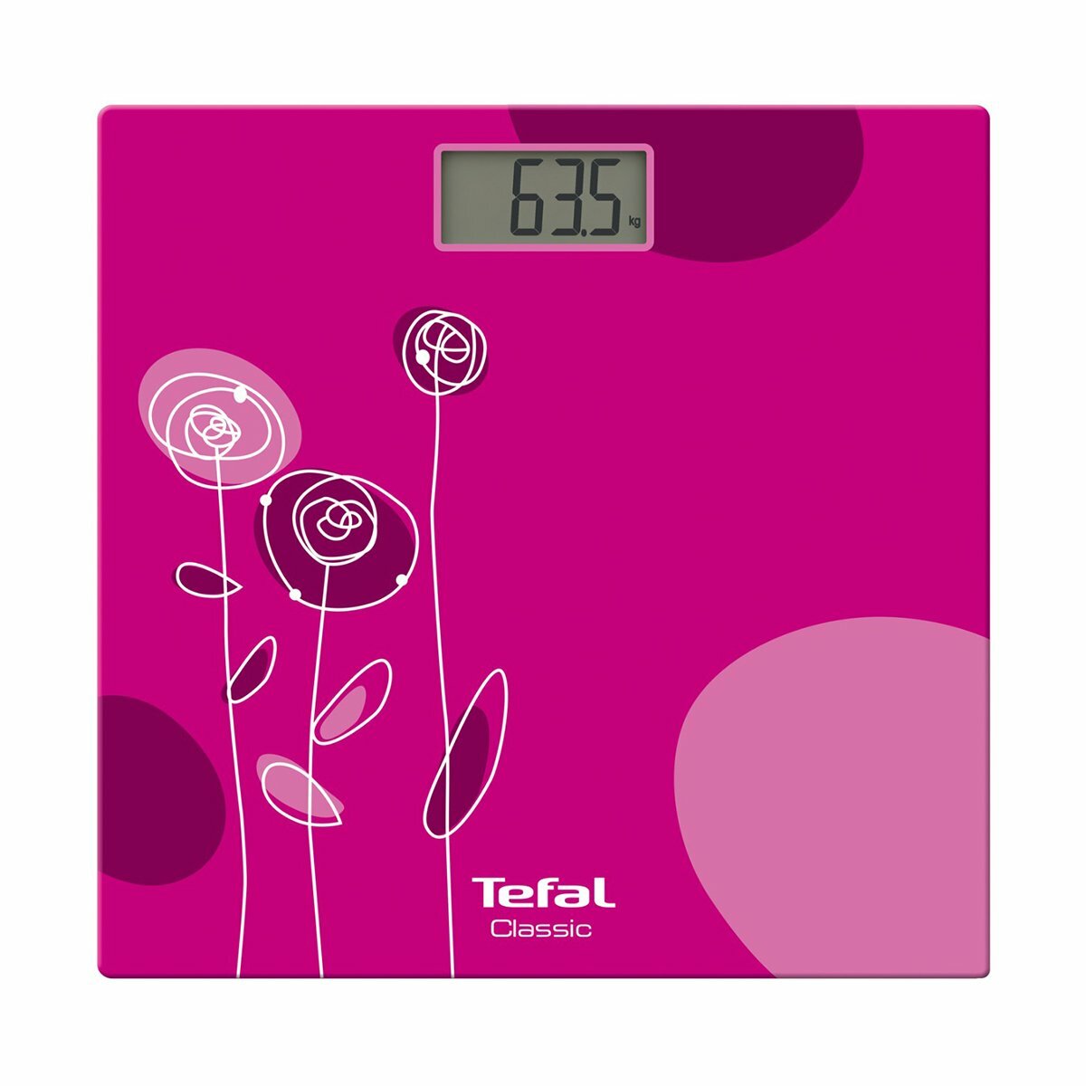 Весы напольные электронные Tefal Classic Drawing Bloom Rose, до 160 кг, розовые