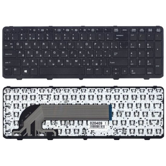 Клавиатура для ноутбука Amperin HP ProBook 450 G1 470 G1 черная с рамкой