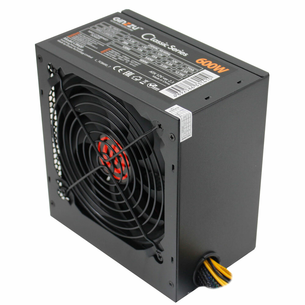 Блок питания Ginzzu 600W CB600