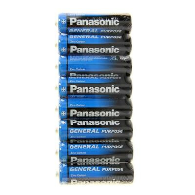 Батарейка солевая Panasonic General Purpose, AA, R6-8S, 1.5В, спайка, 8 шт. Panasonic 1035278