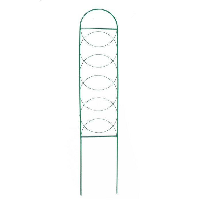 Шпалера, 170 × 34 × 1 см, металл, зелёная, «Кружок»
