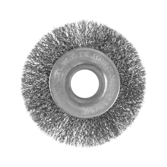 Щетка металлическая для УШМ тундра, плоская, посадка 22 мм, 100 мм - фотография № 2