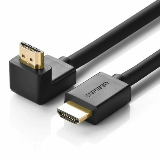 Кабель интерфейсный UGREEN 10172_ угловой HDMI, 1м, черный - фото №1