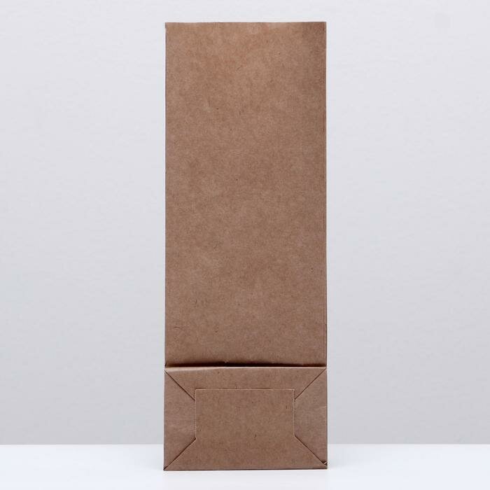 Пакет крафт бумажный фасовочный, прямоугольное дно 12 х 8 х 33 см - фотография № 2