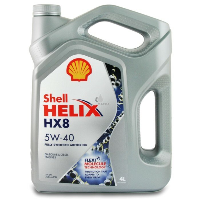 Shell Масло моторное Shell Helix HX8 5W-40, синтетическое, 4 л 550040295