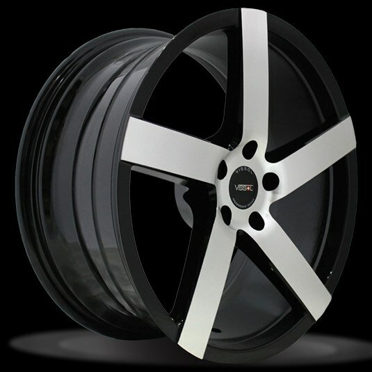 Колесный диск vissol v-080l 8.5x19/5x112 et45 d66.6 black-with-machined-face