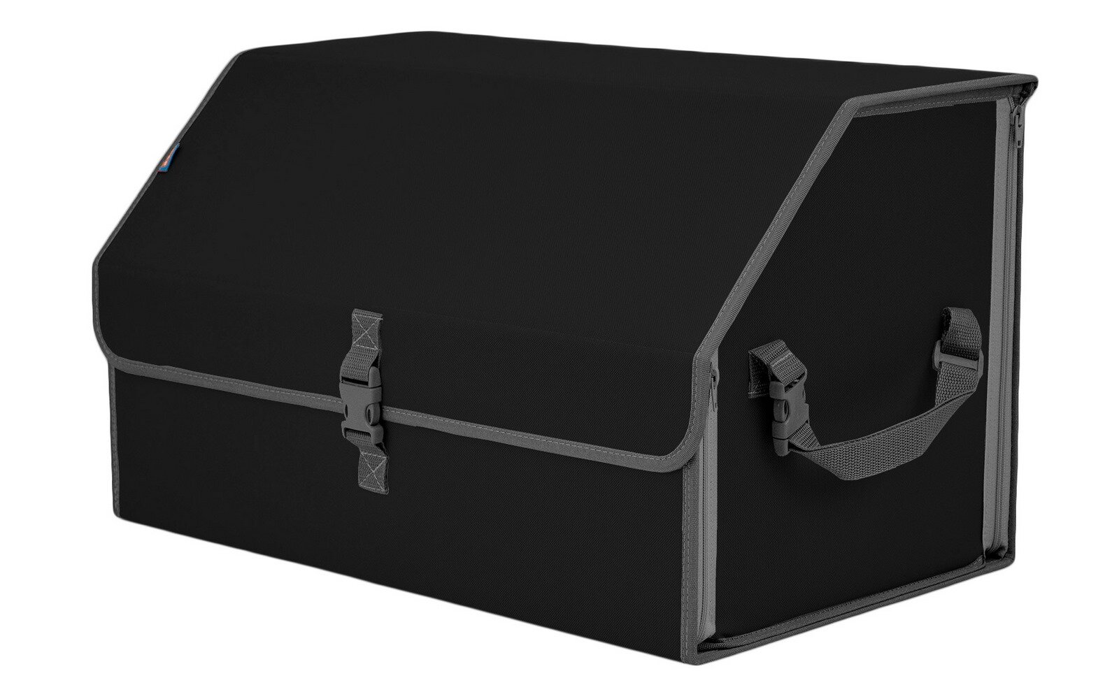 Органайзер-саквояж в багажник "Союз" (размер XL). Цвет: черный с серой окантовкой.