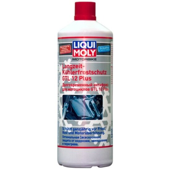 Долговременный антифриз для мотоциклов LIQUI MOLY Motorbike Langzeit Kuhlerfrostschutz GTL 12 Plus, 1 л