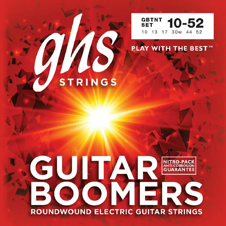 GHS Boomers GBTNT Nickel Plated Steel 10-52 Thick 'n' Thin струны для электрогитары