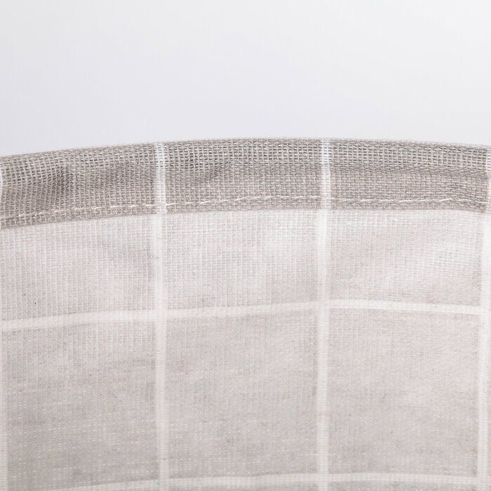 Корзина бельевая текстильная «Клетка», 30×30×30 см, цвет серый - фотография № 2