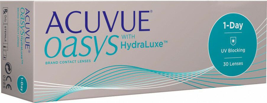 ACUVUE OASYS 1-DAY WITH HYDRALUXE контактные линзы (-5,50 /8,5/14,2) №30