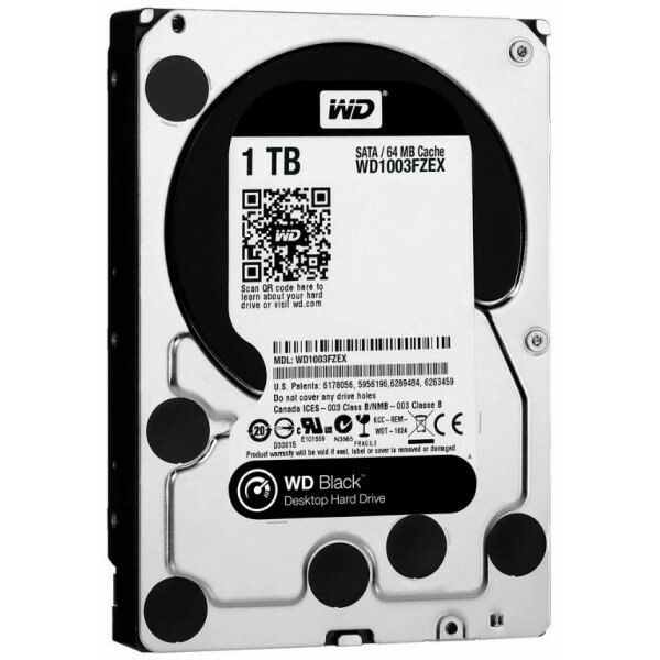 Жесткий диск Western Digital SATA-III 1Tb WD1003FZEX Black (7200rpm) 64Mb 3.5