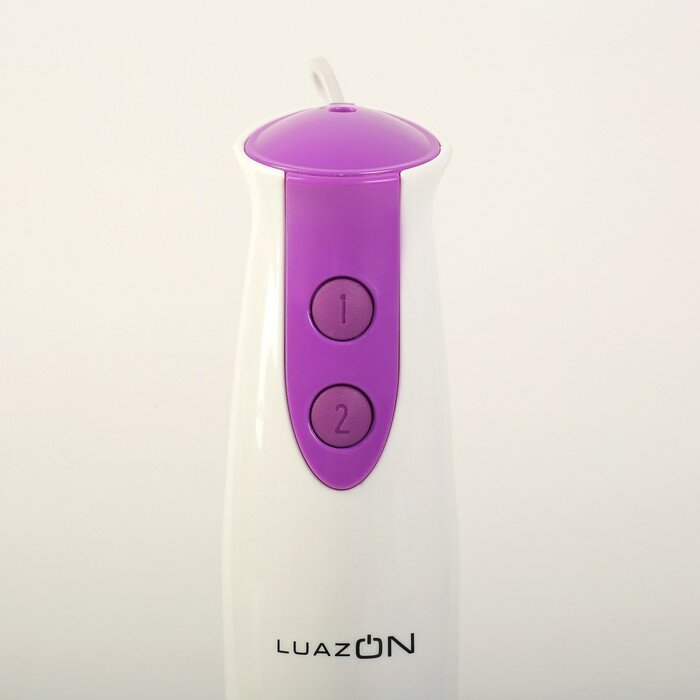 Luazon Home Блендер LuazON LBR-01, погружной, 500 Вт, 0.5/0.6 л, 2 скорости, фиолетовый - фотография № 2