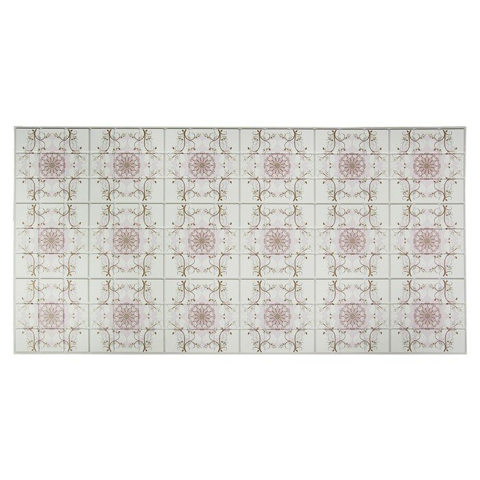 Панель ПВХ Мозаика Цветочный орнамент 960х480 мм - фотография № 1