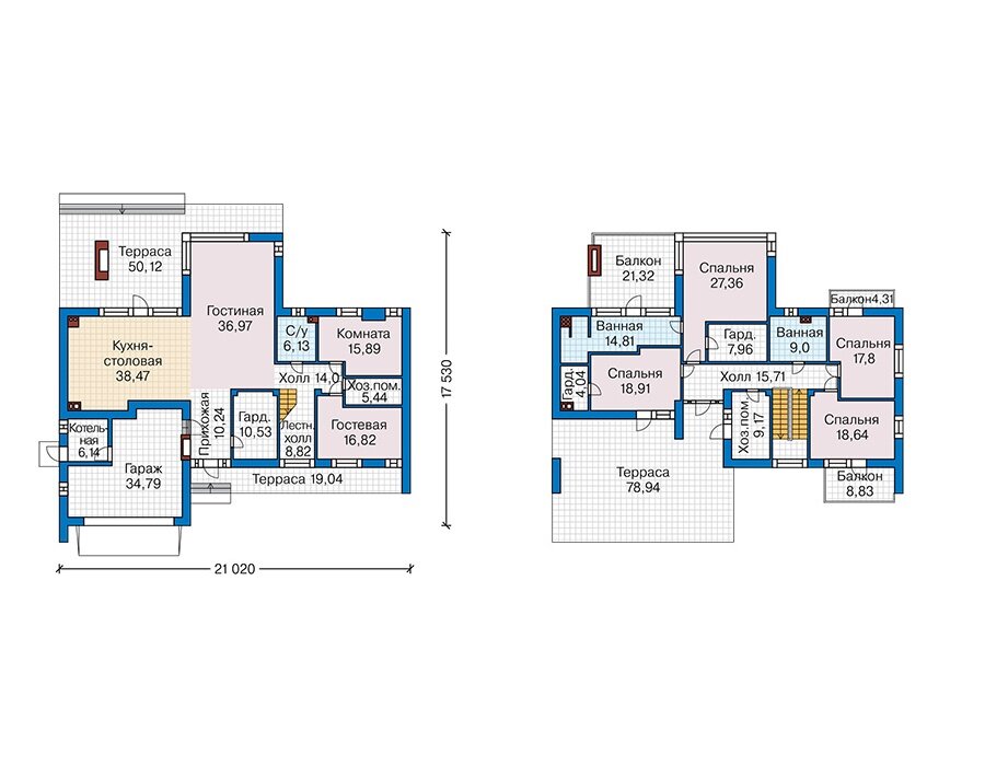 Проект дома Plans-64-75 (348 кв.м, газобетон) - фотография № 3