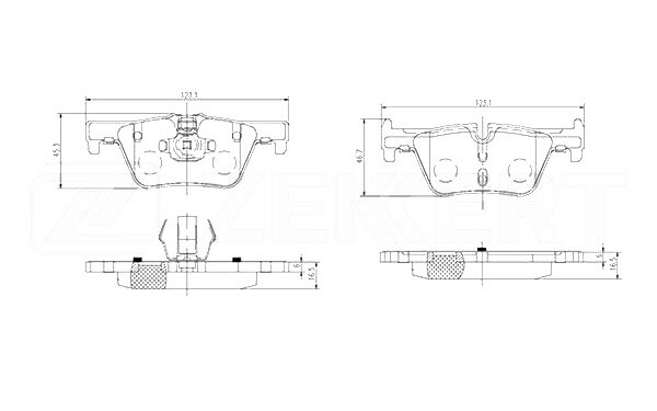 Колодки тормозные задние BMW 1 (F20 F21) 11- 2 (F22 F23 F87) 14- 3 (F30 F31 F34 F80) 11- 4 (F32