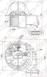 Мотор Отопителя Салона Bmw X5 E70/X6 E71/E72 (С Резистором) Sat арт. ST-64116971108