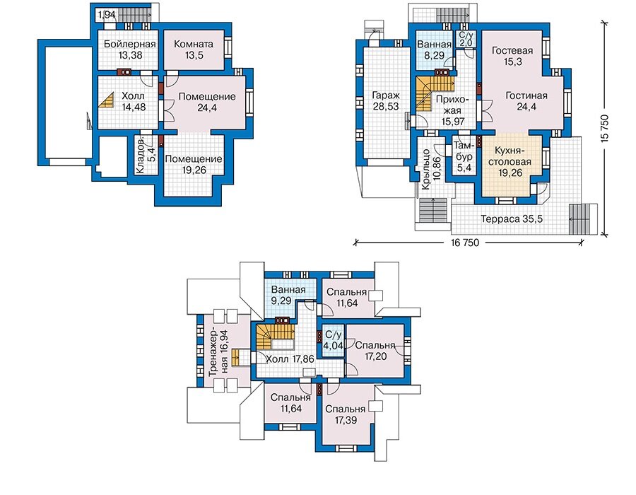 Проект дома Plans-46-32 (316 кв.м, кирпич) - фотография № 3