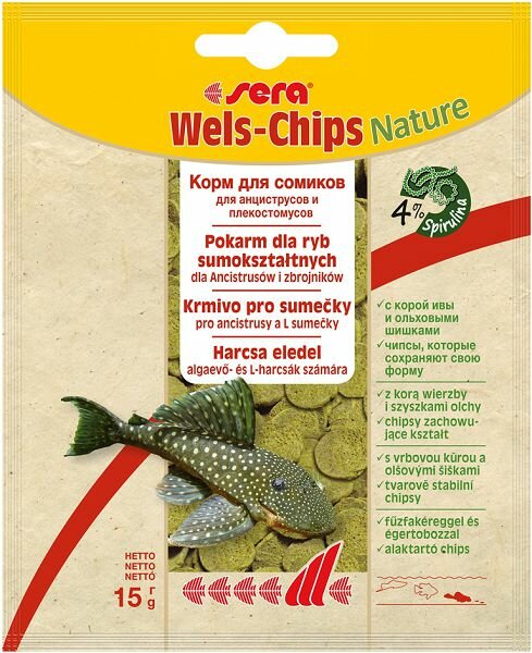 Sera Основной корм Sera WELS CHIPS для придонных рыб, чипсы 15 г