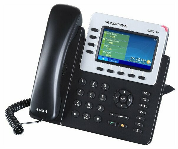 ABC VoIP-телефон Grandstream GXP-2140, с БП (LAN, PoE, BT)