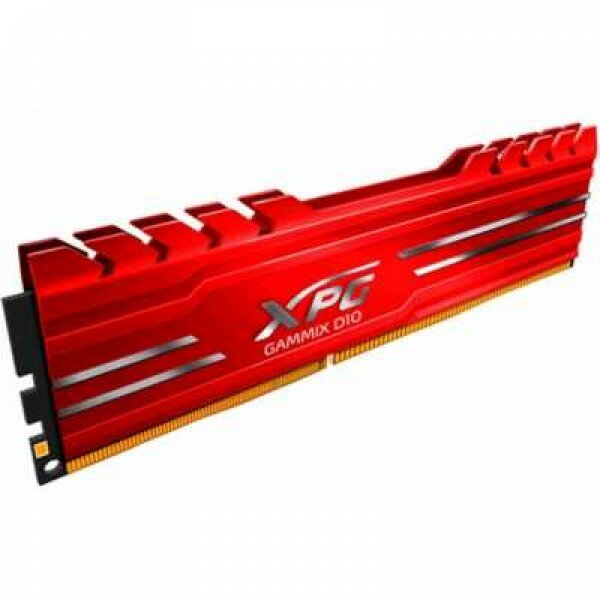 Модуль памяти 8GB ADATA DDR4 3200 DIMM XPG GAMMIX D10 Red Gaming Memory AX4U32008G16A-SR10 Non-ECC, CL16, 1.35V, Heat Shield, RTL