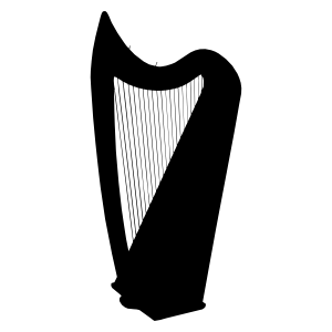 Наклейка Арфа. 200х200 мм