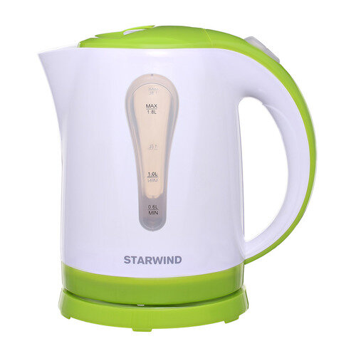 Чайник электрический StarWind SKP2215, 2200Вт, белый и зеленый