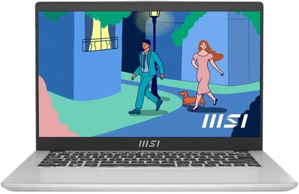 MSI Ноутбук MSI Modern 14 C12M-240XRU Core i5 1235U 8Gb SSD512Gb Intel Iris Xe graphics 14" IPS FHD (1920x1080) Free DOS silver WiFi BT Cam 9S7-14J111-240