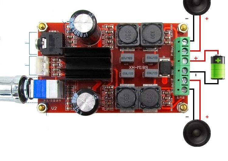 Модуль стереоусилителя 2x50Вт на TPA3116D2