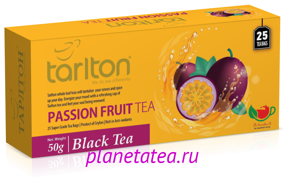 Чай Тарлтон "Плод страсти" (Маракуйя) черный с добавками 25 х2 г