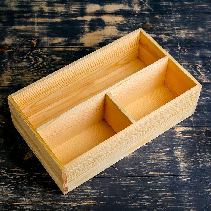 Ящик деревянный 20.5×34.5×10 см подарочный комодик - фотография № 2