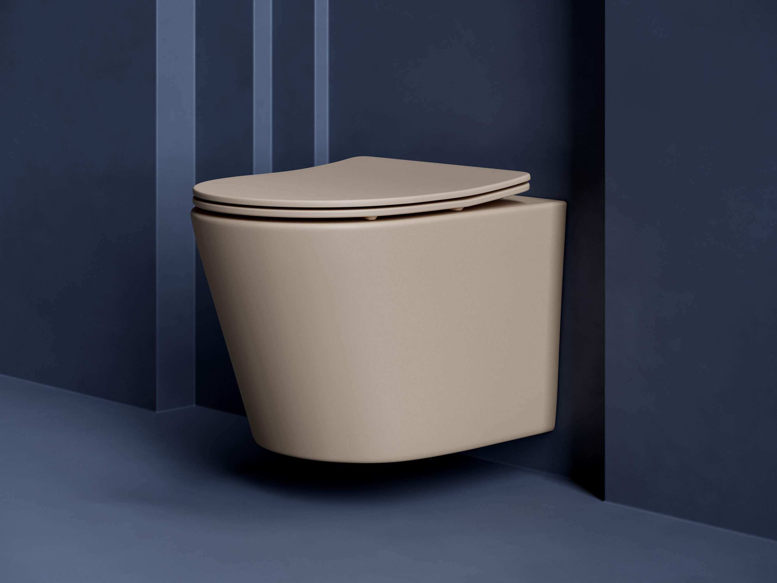 Подвесной унитаз Balearica Rimless (цвет Капучино Матовый) CN6000MC