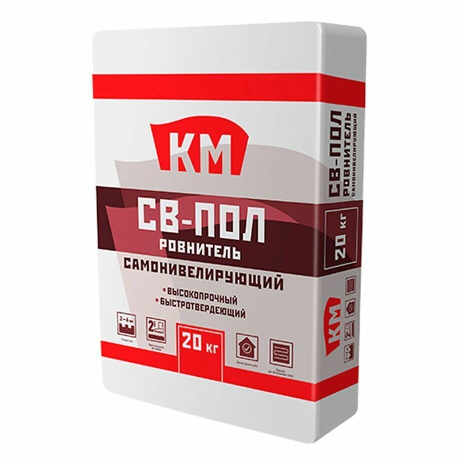 фото Ровнитель (наливной пол) финишный СВ-пол самовыравнивающийся 20 кг