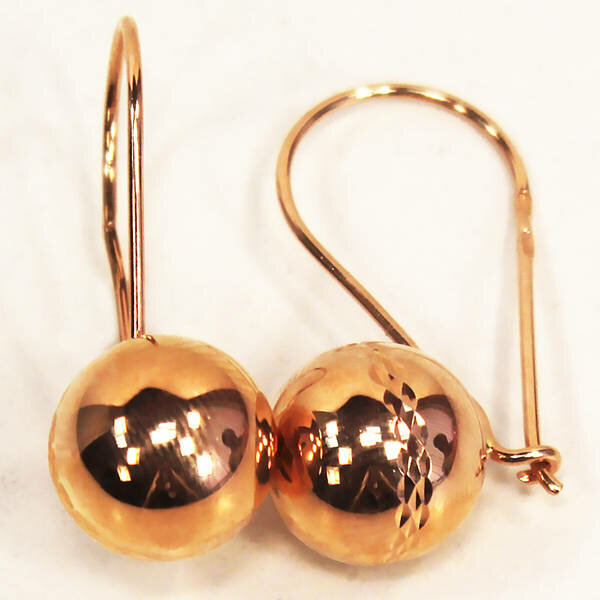 gold sphere earrings
