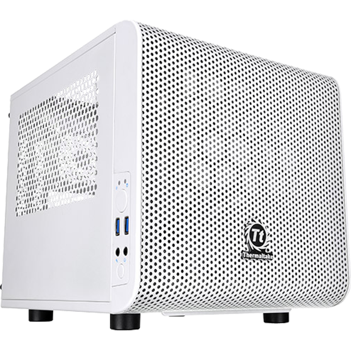 Корпус Thermaltake Core V1 без БП ( CA-1B8-00S6WN-01 ) miniITX White