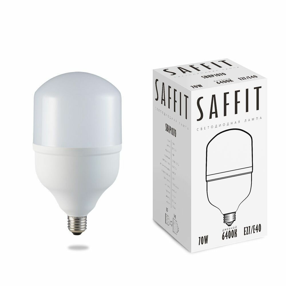 Лампа светодиодная SAFFIT SBHP1070 E27-E40 70W 6400K, 55099