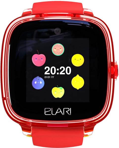Смарт-часы ELARI Kidphone Fresh, 1.3", красный / красный - фото №1